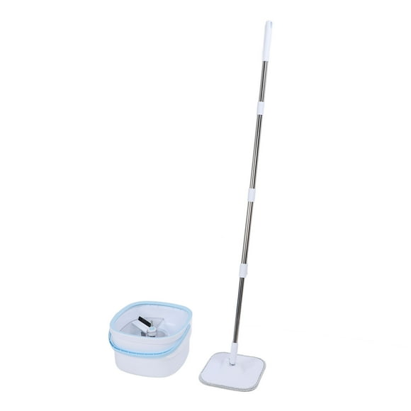 Spin Mop and Bucket Set, Spin Mop Microfiber Dirty and Clean Water Self Separation for Tile