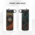 thumbnail image 3 of Sikiie Banana Leaf Meditating Gorilla Print 18OZ Insulated Straw Cup, Portable Leak-proof Sports Water Bottle, Stainless Steel Water Cup Suitable for Home and Outdoor, 3 of 8