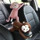 thumbnail image 2 of Caja de pañuelos de cuero con forma de mono para coche, diseño de dibujos animados, bonito y creativo, juego de papel con forma de mono para colgar en el interior del coche, 2 of 4