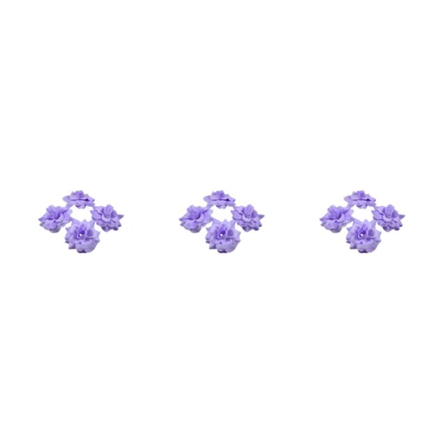 Decodeary 50pieces Low Maintenance Soft Texture Fabric For Albums And Decorations Realistic Appearance Fiber Wide Application Purple 4.5cm 3Set