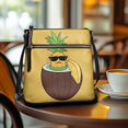 thumbnail image 3 of HELLHERO Durable Shoulder Bag for Daily Storage Everyday Travel, PU Leather Lightweight Fashion Women Single Shoulder Bag, Sunglasses Pineapple in Coconut, 3 of 7