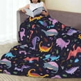 thumbnail image 6 of Salouo Cartoon Dinosaur Print Bed Blankets,Flannel Blanket Comfortable Air Conditioning Blanket Lightweight Blanket for Sofa Bed Travel & Couch -80"x60", 6 of 8