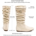 thumbnail image 3 of Ecetana Women's Slouchy Knee-High Boots with Flat Heel and Side Zipper, 3 of 7