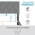 thumbnail image 4 of Boyd Sleep Diamond Gray Linen King Size Fully Upholstered Platform Bed Frame with Adjustable Headboard, Qualified Box Spring or Foundation Required for Use, 4 of 14