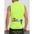 thumbnail image 3 of Qualidyne Men's Sleeveless Bike Jersey, Full-Zip Quick-Dry Cycling Vest Top with 3 Rear Pockets & Reflective Detail, 3 of 9