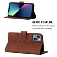 thumbnail image 6 of SaniMore for iPhone 14 6.1" Case Wireless Charging Support, Magnetic Flip Wallet Card Holder PU Leather Cover Built-in Kickstand & Wrist Strap Full Body Protective Shell, Brown, 6 of 9