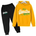 thumbnail image 3 of Conjunto de sudadera y pantalones con capucha para niños y niñas de 3 a 12 años, ropa de ocio, abrigo para primavera y otoño, 3 of 5