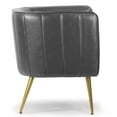 thumbnail image 4 of Set of 2 Adaya Gray Faux Leather Arm Chair with Beech Legs, 4 of 5