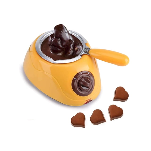 Maquina para derretir chocolate MYRVA Chocolatera Amarillo Mostaza Acero Inoxidable 110V-130V