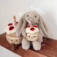 thumbnail image 5 of 8.6" Grey Stuffed Animal Plush Easter Bunny, Soft Lop Eared Rabbit Toy for Birthday Gift, Cute Long Ear Bunny Plushie, Perfect }Plush Toy Birthday Gift, 5 of 5