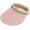 Pink, variant on DOVACKA Straw Sun Visor, Ponytail-Friendly UV Protection Visor Hat for Women, Summer Beach