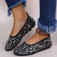 thumbnail image 1 of Zapatos de mujer Punta redonda Retro Moda Estampado de serpiente Fácil de poner y quitar Zapatos casuales perezosos Wmkox8yii FOPL1591, 1 of 9