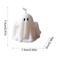 thumbnail image 3 of KITTEHIGM Halloween Ghost Scented Soy Wax Candle White Spooky Decor, Perfect for Party Table Centerpiece Thanksgiving Fall, 3 of 6