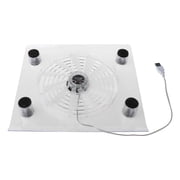 Laptop Cooling Pad Portable USB Powered, Laptop Notebook Cooler Stand Chill Mat with 1 Blue LED Fans, Fits 15inch