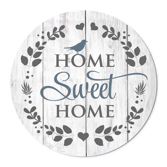 Home Sweet Home Round Wood Wall Sign 16"