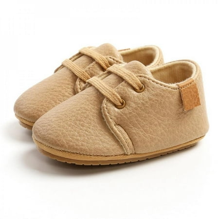 

Promotion!Baby Boys Girls Oxford Dress Shoes Non Slip Lace Up Sneaker PU Leather Moccasins Newborn Infant Toddler Loafers First Walker Crib Shoes 3-18 Months