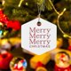 thumbnail image 2 of 100 piezas de adornos para árbol de Navidad, etiquetas de regalo, adornos para tarjetas de Navidad, hexágono blanco, 2 of 4
