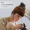 thumbnail image 4 of ZHUYING Wide Headbands For Women Stretch Headband Boho Head Bands Women's Hair Band Turban Workout Hairband Accessories 6 Pack, 4 of 6