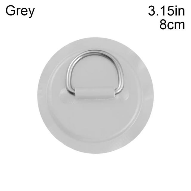 8pcs , 8cm Stainless Steel D Ring Pad/Patch With Glue for PVC Inflatable Boat Raft Dinghy Canoe Kayak Surfboard SUP Tie Down