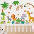 thumbnail image 5 of Juego de pegatinas de pared JAMW animales de la selva para niños, 5 of 5