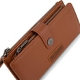 thumbnail image 7 of Wrangler Womens Wallet Small Rfid Blocking Wristlet Wallets Cute Bifold Ladies Wallet with Zipper Pocket, Brown, 7 of 7