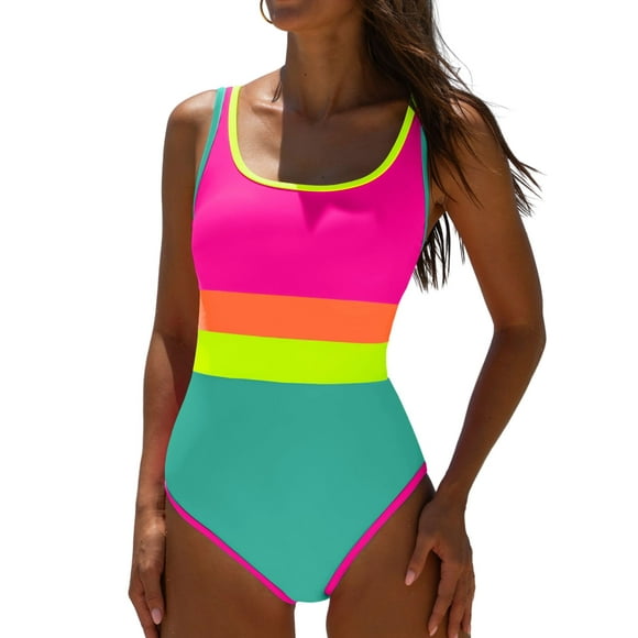 Traje de baño de una pieza popvil 2025 Tummy Control para mujer