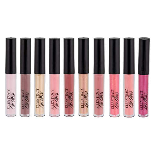 Ellen Tracy 10 Pc Lip Gloss Collection, Shimmery Lip Glosses for Women