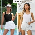 thumbnail image 4 of ANFERRY Women Tank Top with Shelf Bra Cotton Camisole Undershirt Pack of 2, 4 of 13