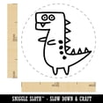 thumbnail image 2 of Tyrannosaurus Rex Dinosaur Doodle Self-Inking Rubber Stamp Ink Stamper - Red Ink - Medium 1 Inch, 2 of 7