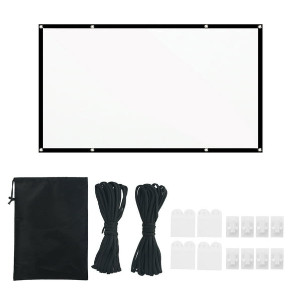 120-inch Portable HD Projector Screen 16:9 Projection Screen Foldable Durable White Wall Screen with Carrying