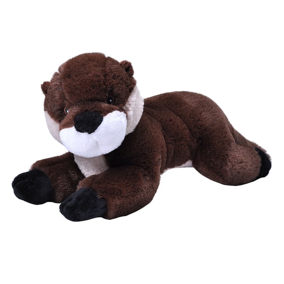 Wild Republic EcoKins River Otter Stuffed Animal 12 inch, Eco Friendly Gifts for Kids, Plush Toy, Handcrafted Using 16 Recycled Plastic Water Bottles