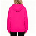 thumbnail image 5 of Women Hoodies Sweatshirts Sweaters Fleece Hooded Oversized Long Sleeve Crewneck Shirts Fall Winter Outfits Pocket Hot Pink L, 5 of 5