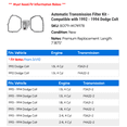 thumbnail image 2 of Automatic Transmission Filter Kit - Compatible with 1992 - 1994 Dodge Colt 1993, 2 of 2