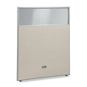 OFM RiZe Series Model PG6348 63" x 48" Vinyl Panel with Polycarbonate, Beige with Gray Frame