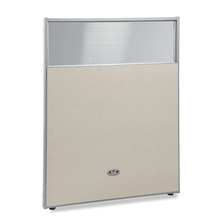 OFM RiZe Series Model PG6348 63" x 48" Vinyl Panel with Polycarbonate, Beige with Gray Frame