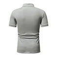 thumbnail image 4 of Aunavey Men's Short Sleeve Shirts Quarter-Zip Casual Slim Fit Mock Neck Basic Designed Classic Fit T Shirt, 4 of 7