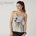 thumbnail image 2 of Women's Mickey & Friends Classic Mickey Distressed  Racerback Tank Top White Heather X Small, 2 of 9