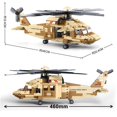 thumbnail image 3 of 2023 helicópteros de avión, modelo de avión, bloques de construcción, bombardero, ejército militar de los Estados Unidos, SWAT, policía, juguetes de construcción, 3 of 4