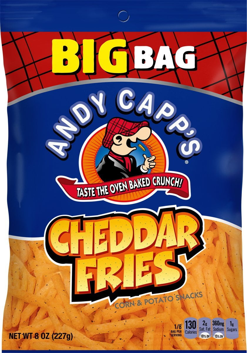 Andy Capps Big Bag Cheddar Flavored Fries 8 Oz 8 Pack Walmart Com