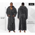 thumbnail image 3 of Ross Michaels Mens Luxury Hooded Full Length Big and Tall Long Bath Robe, 3 of 6