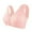 Pink, variant on Timegard Front Closure Bras for Women Zipper Lace V Neck Full Support Comfortable Everyday Thin Bras