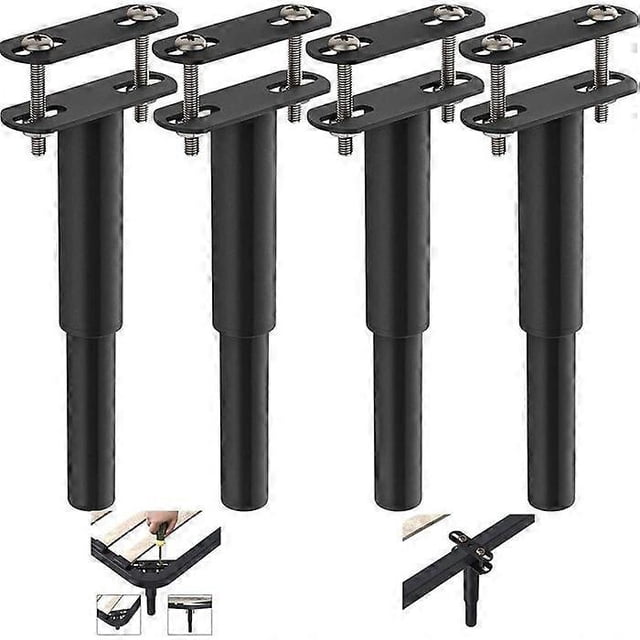 4pcs Adjustable Metal Bed Legs Retractable 18-33cm - for Kitchen Furniture, Cupboards, Sofas, Beds