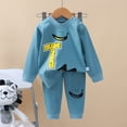 thumbnail image 2 of Gibobby Baby Bamboo Viscose Snug-Fit Cooling Pajamas 2-Piece Cool-Touch Sleepers, Soft All-Season Cartoon BunnyPrint Lounge Homewear,Blue,18-24 Months, 2 of 7
