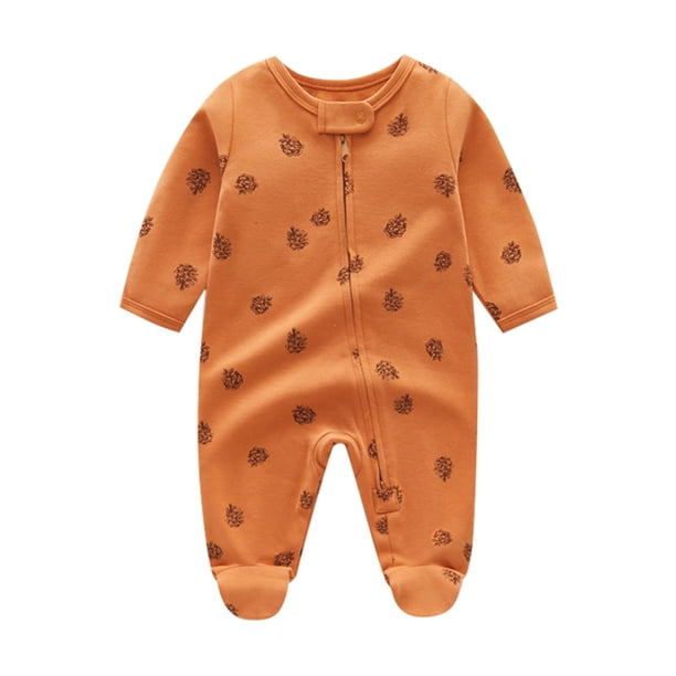 Gibobby Mameluco polar de manga larga para bebés recién nacidos, envolventes para otoño e invierno, mono con cremallera para bebés, traje de bebé de flores para niños(A, 0-3 Meses)
