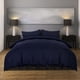 thumbnail image 2 of Duvet Cover Set 3 Piece Solid Color Bedding Set, 110gsm Polyester Microfiber Quilt Cover with Bow Tie Closure,Include 2 Pillowcases(No Duvet) Queen Navy Blue Unique Bargains Juego de Edredón Funda, 2 of 6