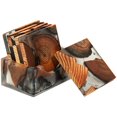 thumbnail image 1 of Wooden Tea Coaster Resin Insulation Pad Simple Cup Holder Creative Gasket Tea Ceremony Spare Parts Household Thuja Mat, 1 of 5
