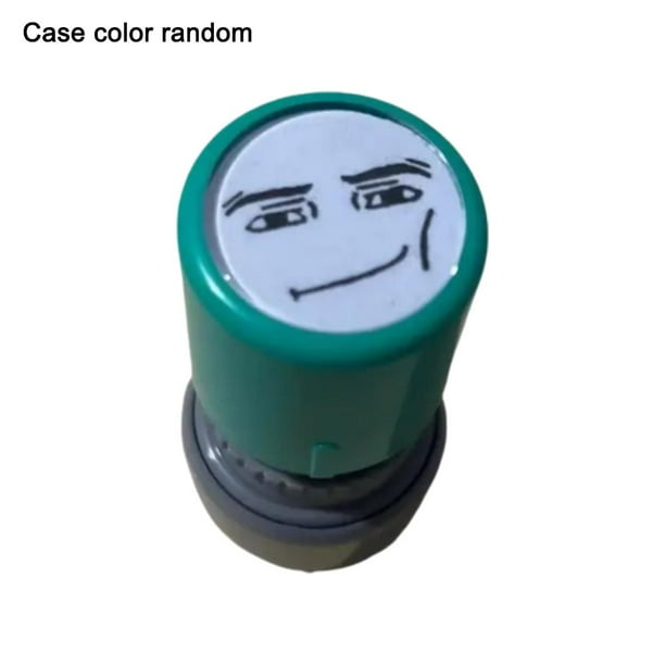 Sello de memes de caras divertidas: autoentintable, truco DIY, diseño adorable para proyectos creativos, color aleatorio