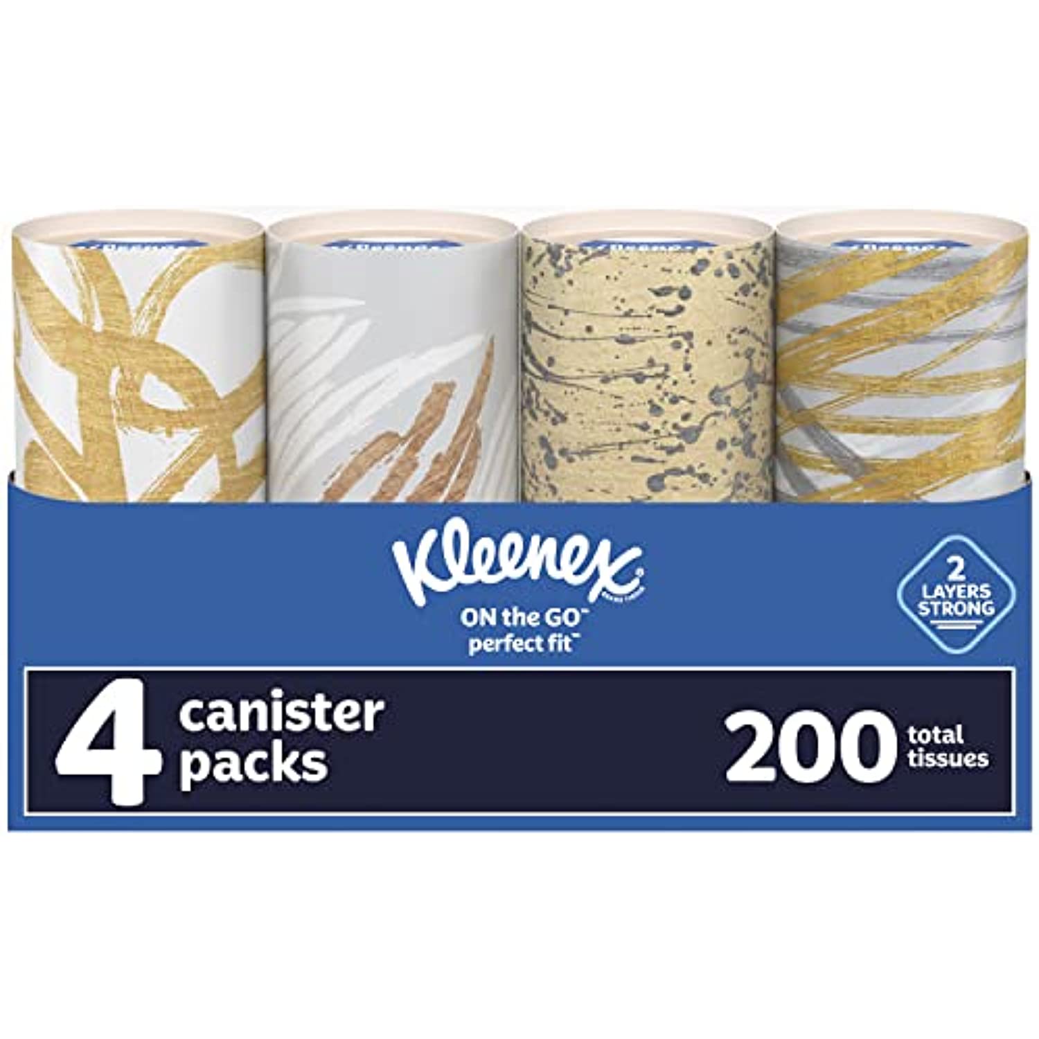 Kleenex Perfect Fit Facial Tissues, Car Tissues, 50 Tissues Per