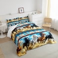 thumbnail image 3 of Castle Fairy Teens Galloping Horse Queen Comforter Set,Tribal Aztec Bedding Comforter Set, 3 of 8