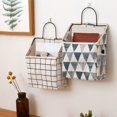 thumbnail image 1 of Wall-Mounted Storage Bag Book Magazine Mobile Phone Holder Storage Bag With Hook, 1 of 2